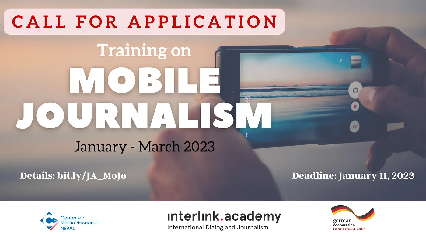 Call for Application: Mobile Journalism Training 2023